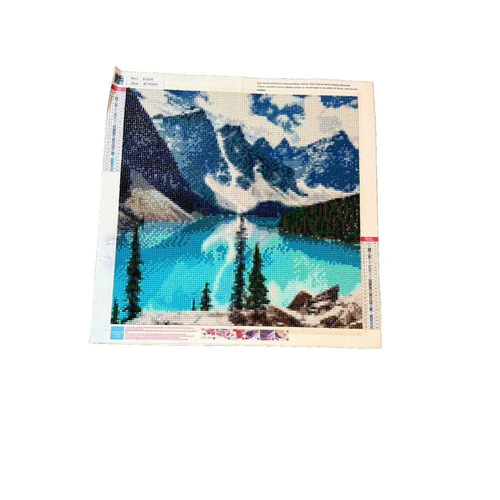 Lake Mountains FINISHED Diamond Painting 13.75